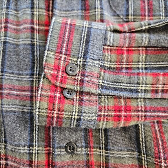 NWOT L.L. Bean Scotch Plaid Soft Flannel Long Sleeve Button Down Shirt L - Tall - Picture 5 of 8